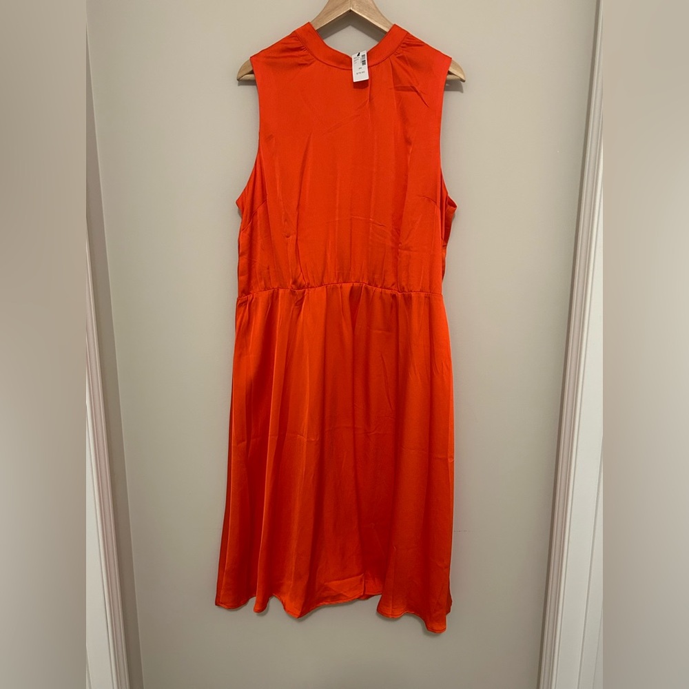 NWT Reitmans Vibrant Orange Sleeveless Dress Women’s Size 2X